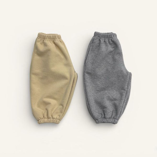 Balloon Wide Jogger Pants Korean toddler pants in light yellow made in Korea
