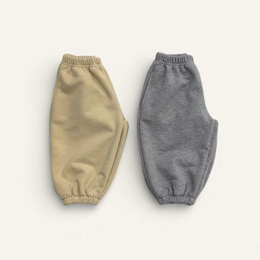 Balloon Wide Jogger Pants Korean toddler pants in light yellow made in Korea