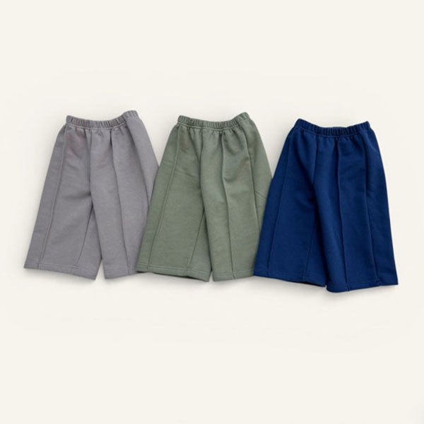 Pintuck Wide Pants Korean toddler pants in gray made in Korea