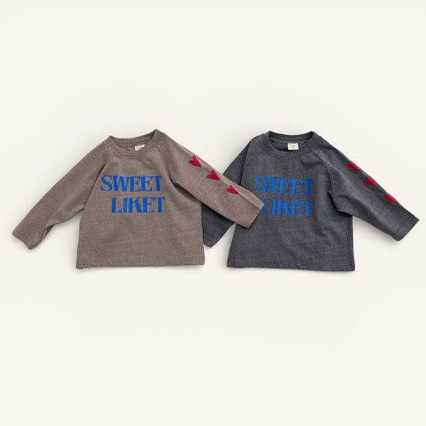 Like Pigment Tee Korean toddler t-shirt in charcoal made in Korea