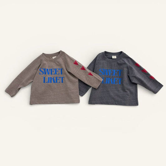 Like Pigment Tee Korean toddler t-shirt in charcoal made in Korea