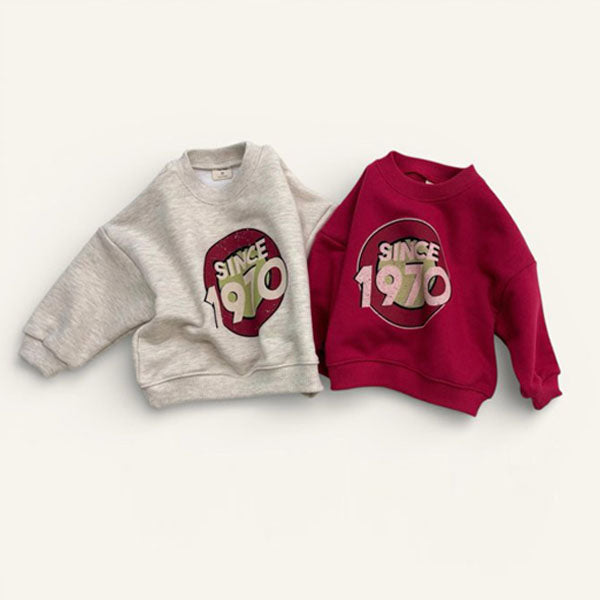 1970 Sweatshirt Korean toddler sweater in oatmeal made in Korea
