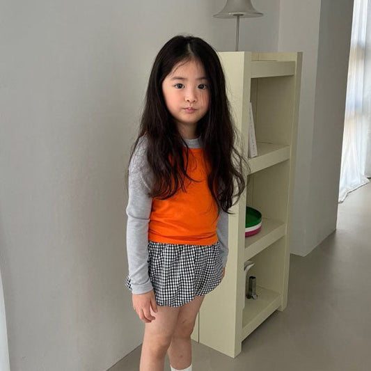 Jennifer Set Korean juniors set in orange-gray made in Korea