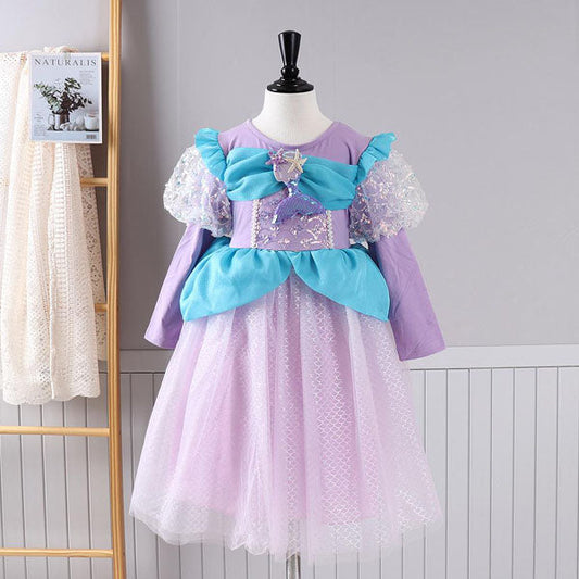Purple Princess Dress Korean toddler dress in purple made in Korea