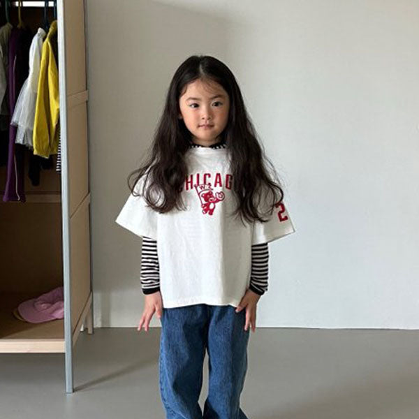 Chicago Tee Korean juniors t-shirt in white made in Korea