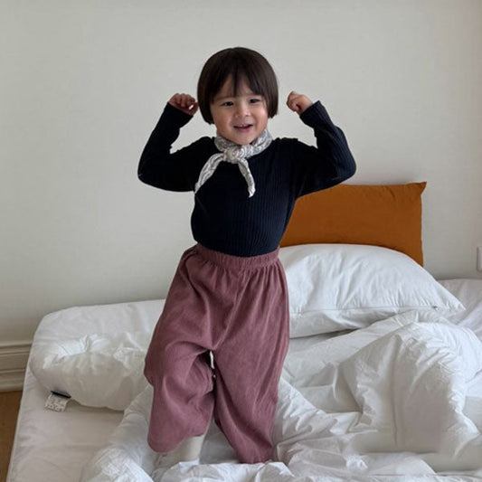 Corduroy Wide Pants Korean toddler pants in sky blue made in Korea