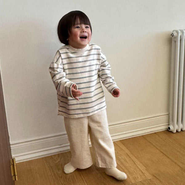 Denim Ankle Length Pants Korean toddler pants in dark denim made in Korea