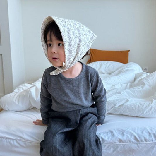 Daisy Petite Scarf Korean kids accessory in navy made in Korea