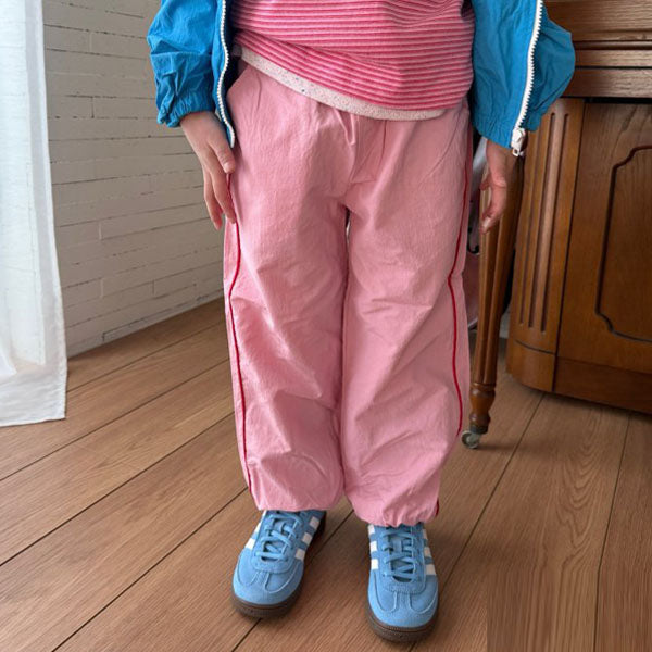 Ping Pong Jogger Korean toddler pants in pink made in Korea