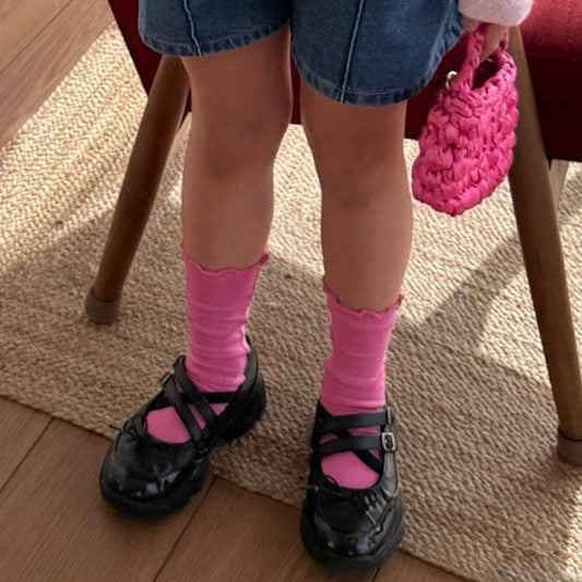 Knee High Socks Korean kids accessory in pink made in Korea