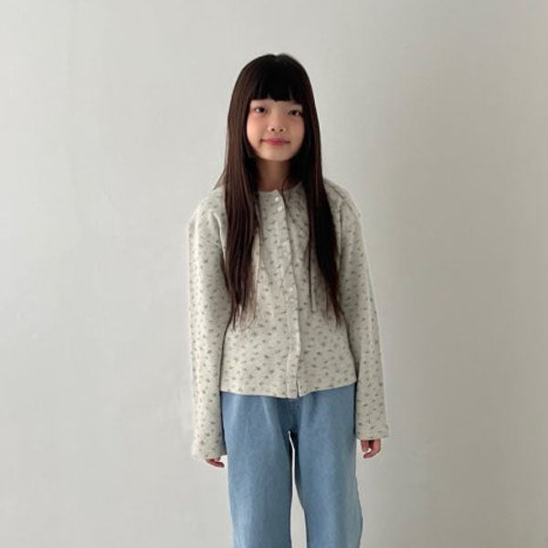Mami Cardigan Korean juniors sweater in oat made in Korea