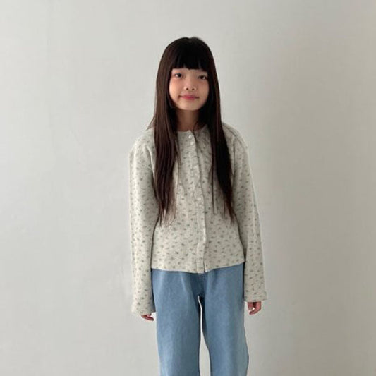 Mami Cardigan Korean juniors sweater in oat made in Korea