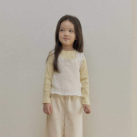 Muse Frill Blouse Korean toddler blouse in ivory made in Korea