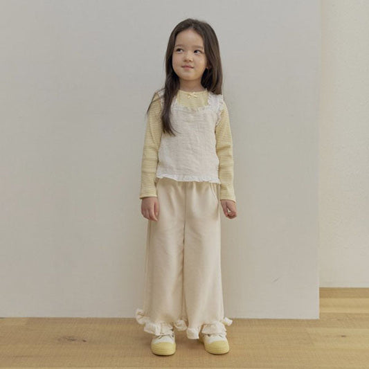 Amy Frill Pants Korean toddler pants in cream made in Korea