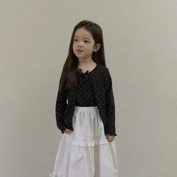 Ivy Cardigan - Tank Top Set Korean toddler sweater in ivory made in Korea