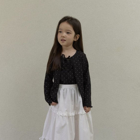 Ivy Cardigan - Tank Top Set Korean toddler sweater in ivory made in Korea
