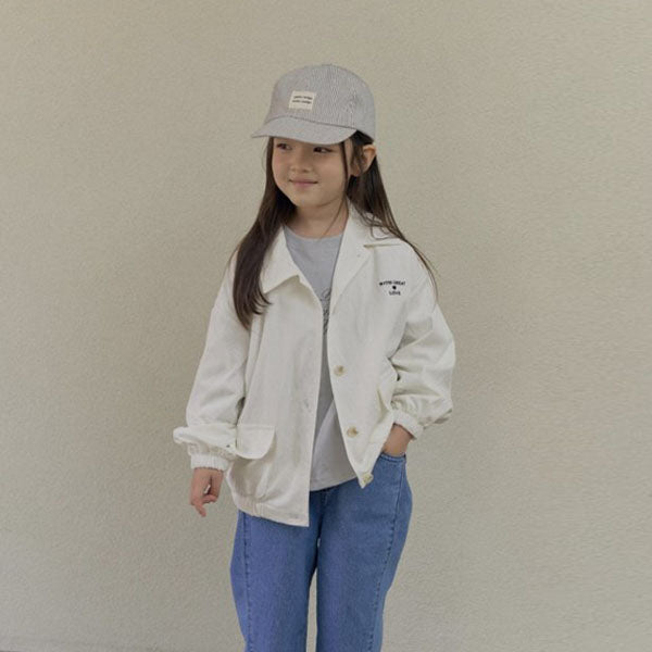Joy Collar Jacket Korean toddler jacket in ivory made in Korea