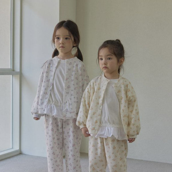 Harmony Cardigan Korean toddler sweater in ivory made in Korea