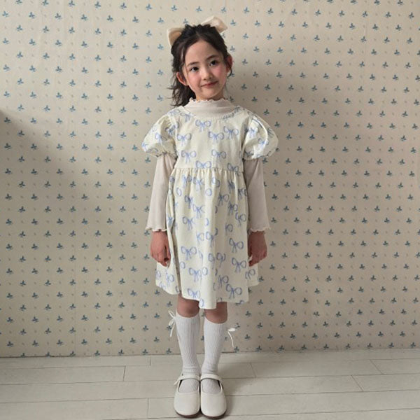 Ribbon Dress Korean juniors dress in pink made in Korea