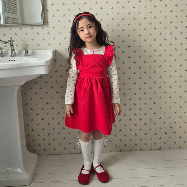 Heidi Dress Korean juniors dress in red made in Korea