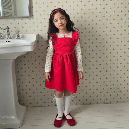 Heidi Dress Korean juniors dress in red made in Korea