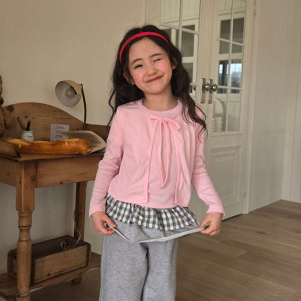 Cardigan 2-Piece Set Korean juniors sweater in pink made in Korea