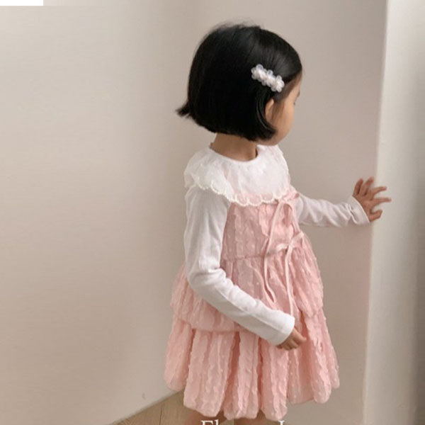 Rose Vest Set Korean juniors set in black made in Korea
