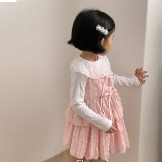 Rose Vest Set Korean juniors set in black made in Korea
