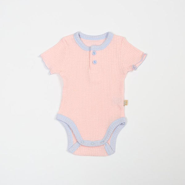 Marshmallow Short Sleeve Bodysuit Korean infant bodysuit in white(body color based) made in Korea