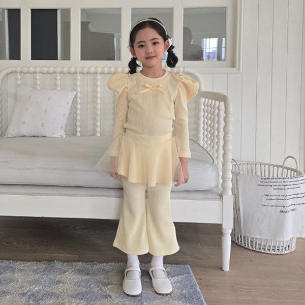 Ruffle Skirt Leggings Set Korean juniors pants in lilac made in Korea
