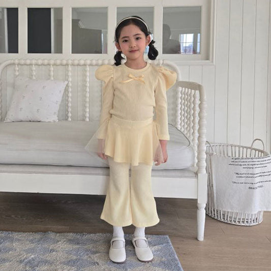 Ruffle Skirt Leggings Set Korean juniors pants in lilac made in Korea