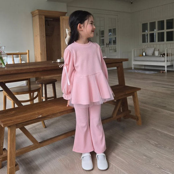 Kkomi Set Korean juniors set in light pink made in Korea