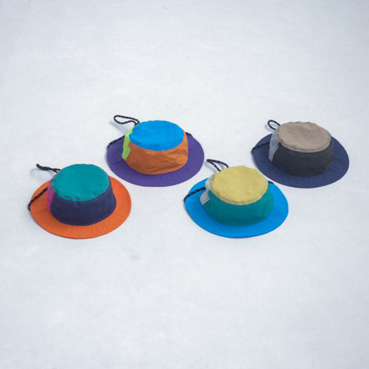 Retro Camping Sun Hat Korean toddler accessory in navy made in Korea