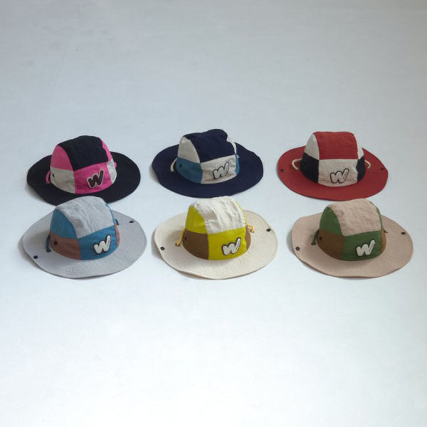 W Outdoor Sun Hat Korean toddler accessory in gray made in Korea