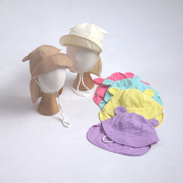 Baby Summer Ear Flap Cap Korean infant accessory in mint made in Korea