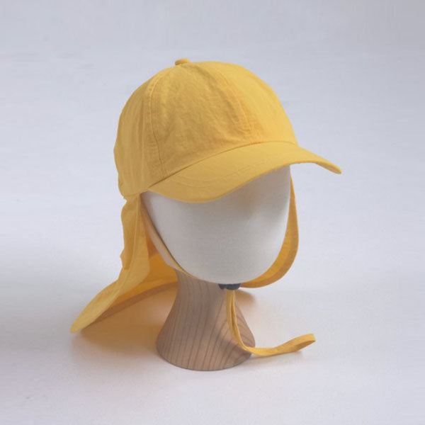 Hard Brim Aqua Flap Cap Korean toddler accessory in black made in Korea