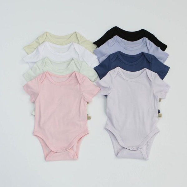 SS Summer Fashionista Bodysuit Korean infant bodysuit in white made in Korea