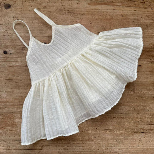 Luv Bustier Korean toddler tops in ivory made in Korea