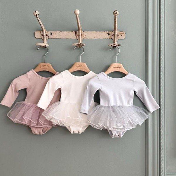 Ballerina Bodysuit Korean toddler bodysuit in ivory made in Korea