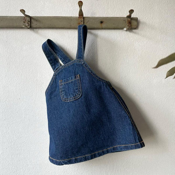 Denim Overall Skirt Korean toddler overall in denim made in Korea