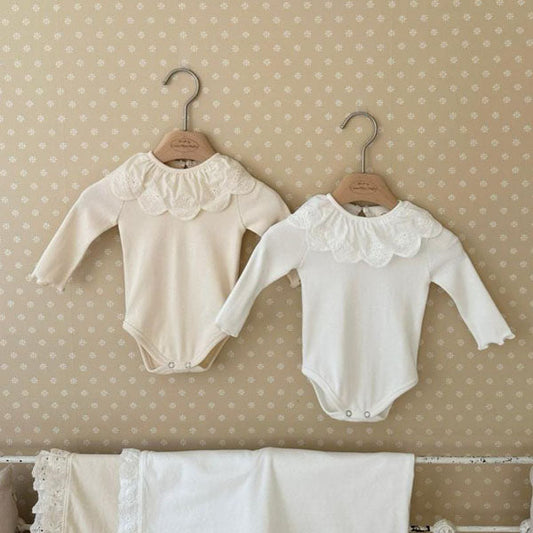 Iris Bodysuit Korean toddler bodysuit in ivory made in Korea