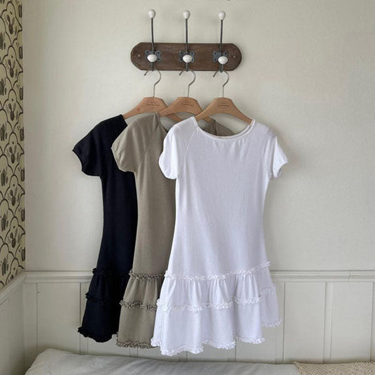 Claire Mini Dress Adult Korean kids dress in ivory made in Korea