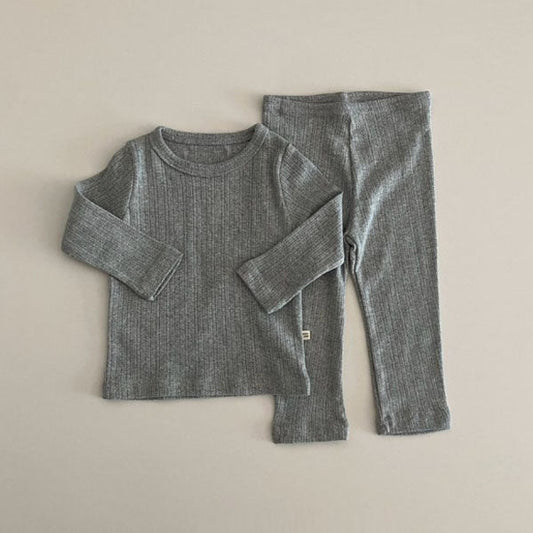 Jacquard Set Korean infant set in cream made in Korea
