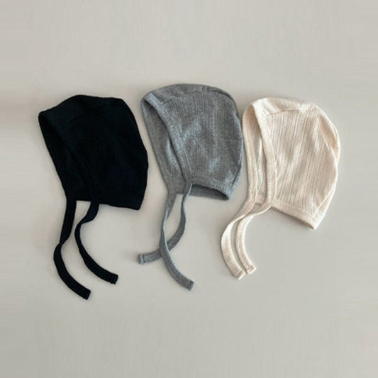 Jacquard Bonnet Korean kids accessory in cream made in Korea