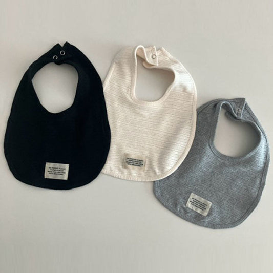 Jacquard Bib Korean kids accessory in cream made in Korea