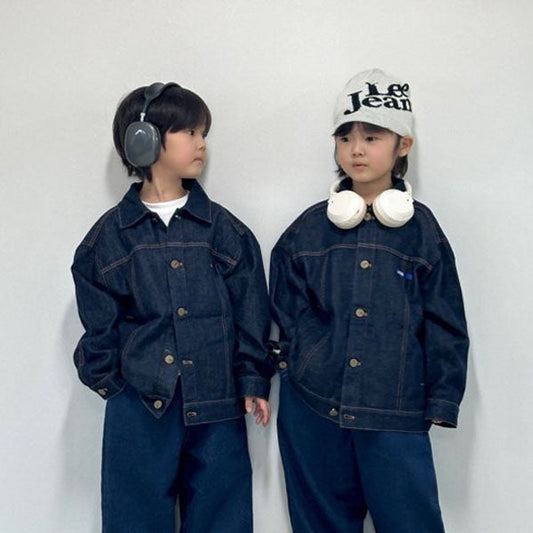 Modern Denim Jacket Korean juniors jacket in one color made in Korea