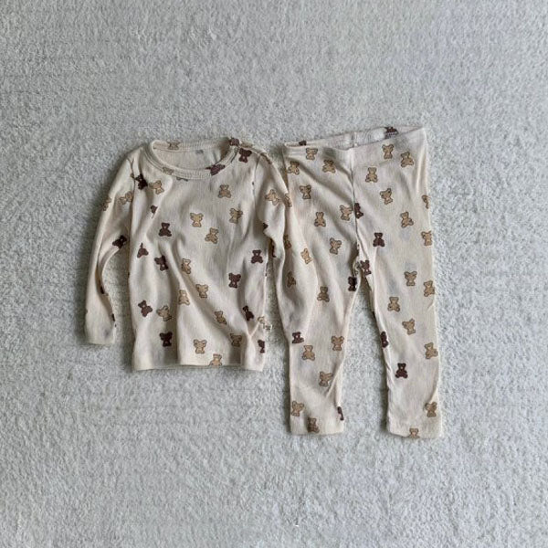 Little Bear Set Korean infant set in ivory made in Korea