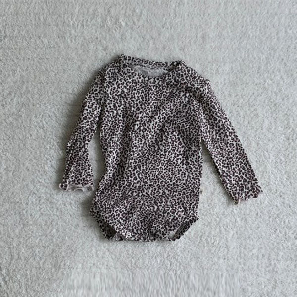 Pink Leo Bodysuit Korean infant bodysuit in light beige made in Korea