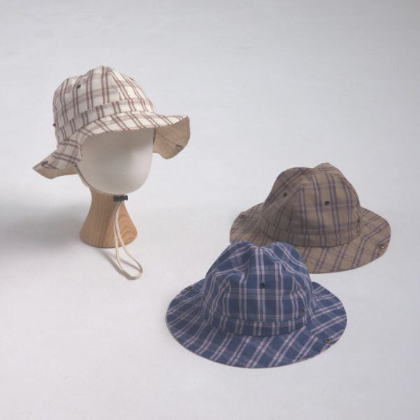 Classic Check Bucket Hat Korean toddler accessory in navy made in Korea