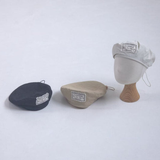 Summer String Beret Korean toddler accessory in beige made in Korea